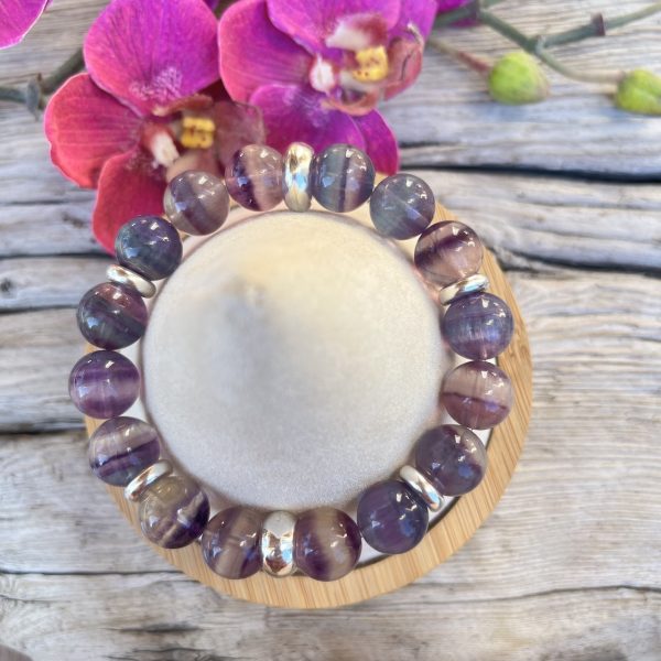 bracelet fluorite arc en ciel 12mm