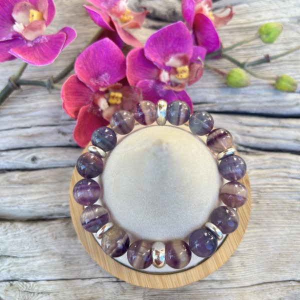 bracelet fluorite arc en ciel 12mm