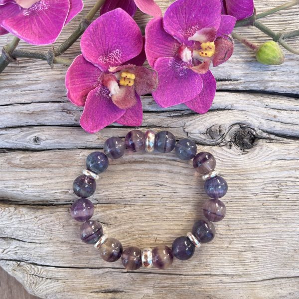 bracelet fluorite arc en ciel 12mm