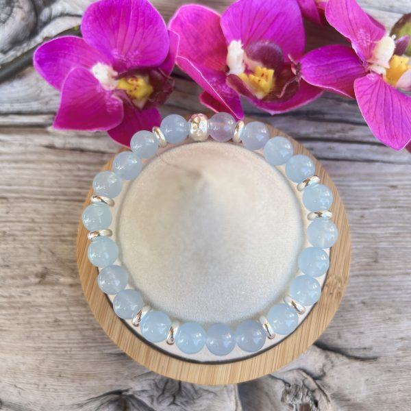 Bracelet Celestine et argent
