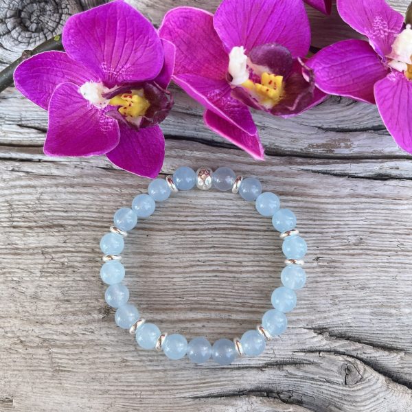 Bracelet Celestine et argent