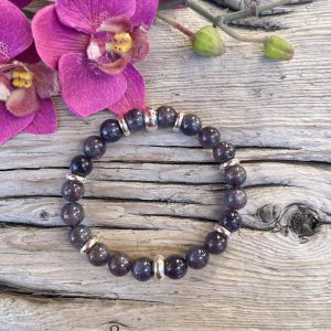 bracelet Iolite bloodshot