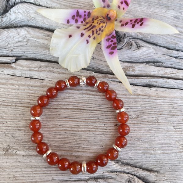 bracelet de cornaline et argent