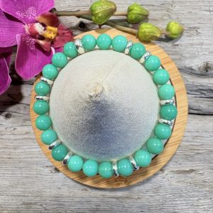 bracelet chrysoprase aaaa et argent