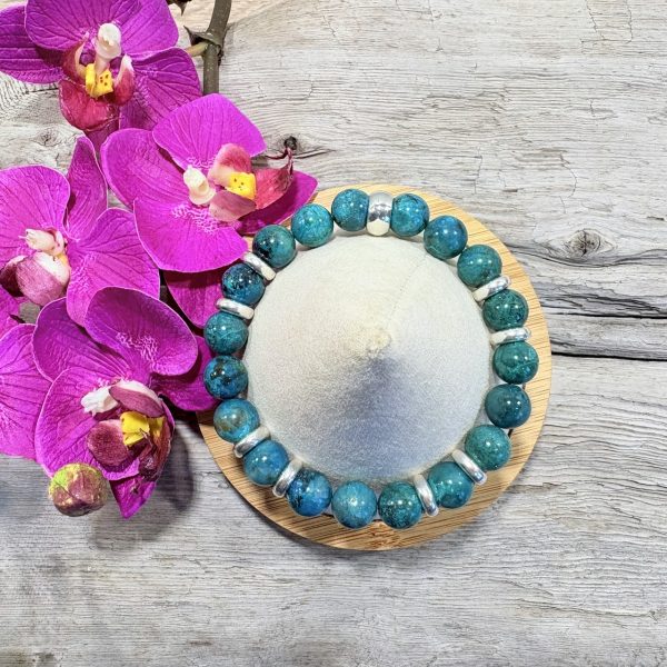 bracelet azurite malachite 10mm