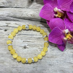 bracelet en ambre jaune et argent