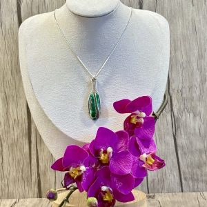 collier pendentif Variscite et argent