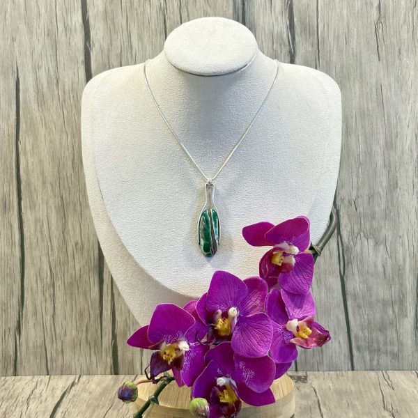 collier pendentif Variscite et argent