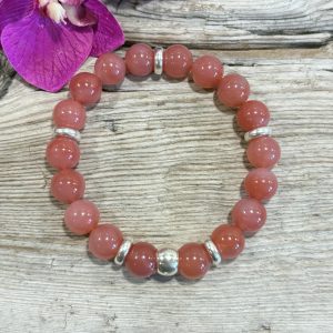 bracelet agate rouge yan yuan 10mm
