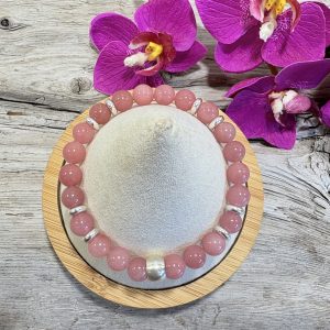 bracelet en quartz guava et argent