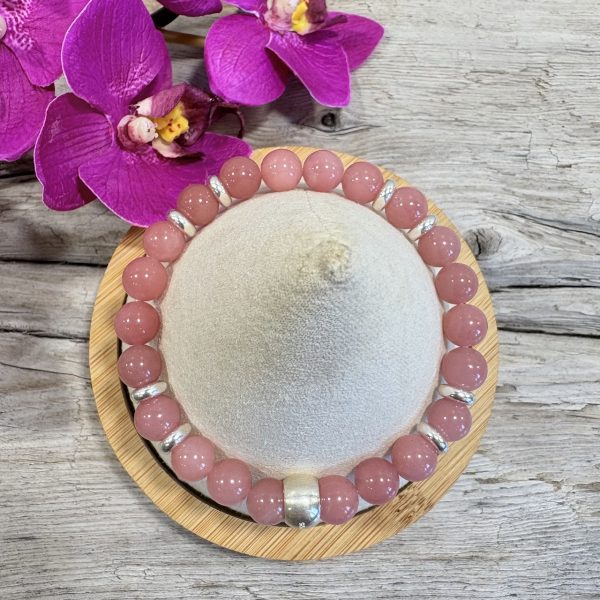 bracelet en quartz guava et argent