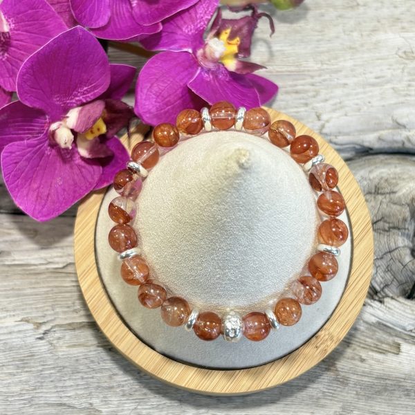bracelet en quartz Hématoïde et argent 925