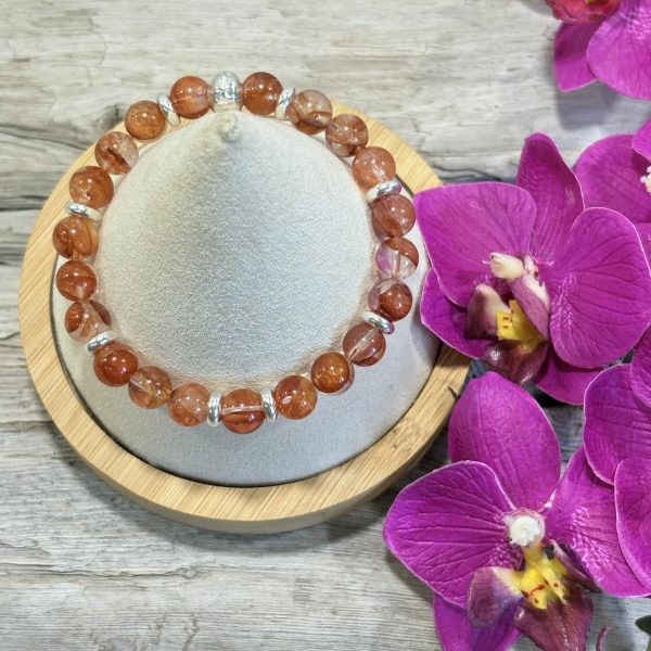 bracelet en quartz Hématoïde et argent 925