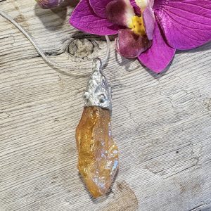 ras de cou solft soldering quartz tangerine 3 ras de cou en quartz tangerine monté sur étain et argent