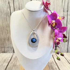 sautoir en labradorite design organique