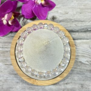 Bracelet de cristal de roche et argent