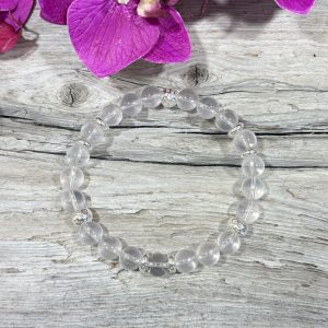 bracelet de cristal de roche et argent 2 Bracelet de cristal de roche et argent