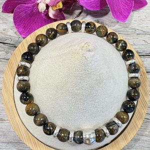 Bracelet en pietersite et argent