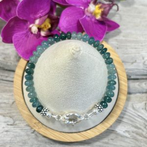 Bracelet en Grandidiérite et fermoir bouée en argent 925