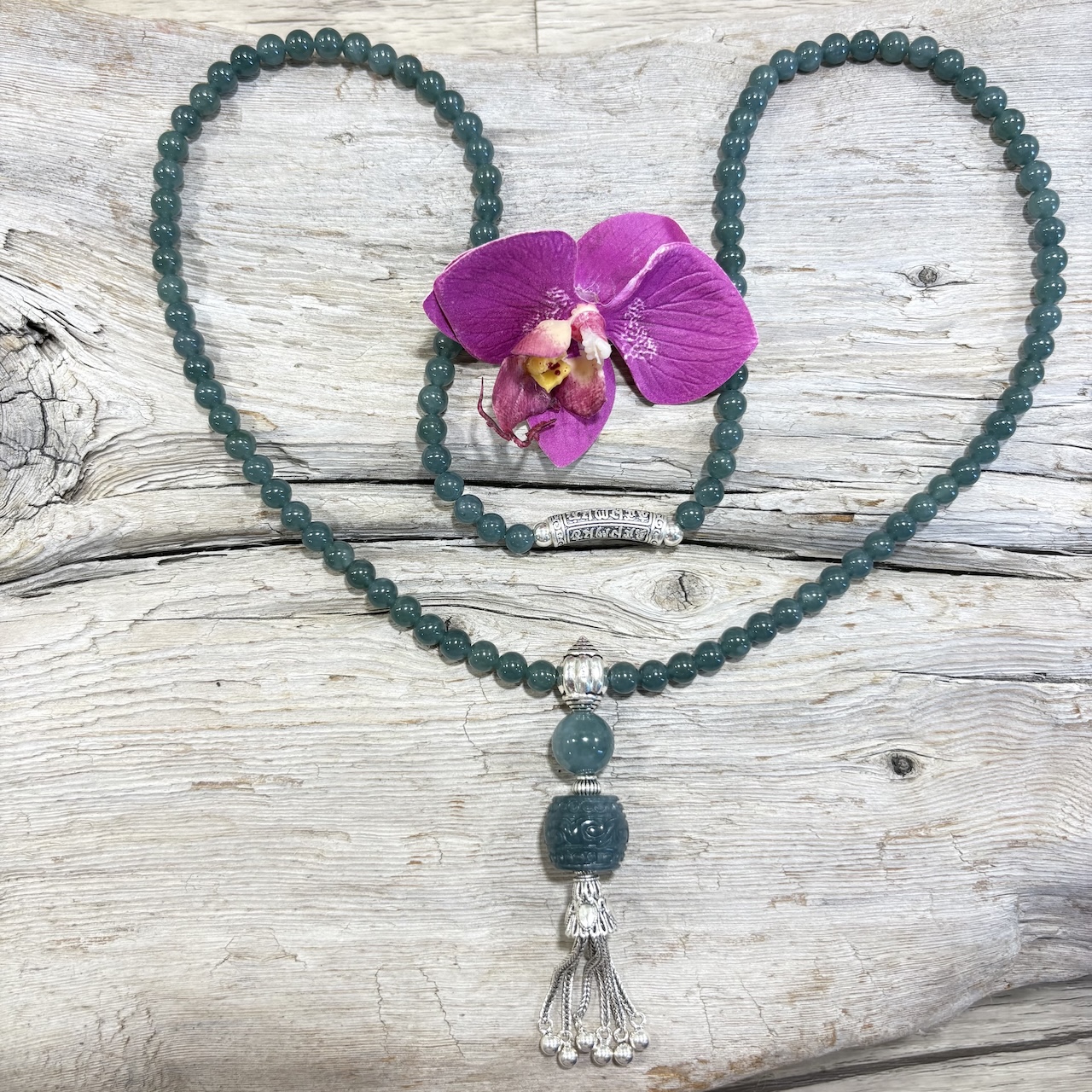 Mala en Jade du Guatemala et argent 925