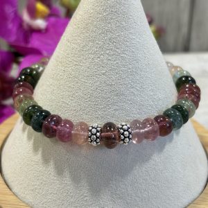 Tourmaine bracelet 3a+ et argent 925